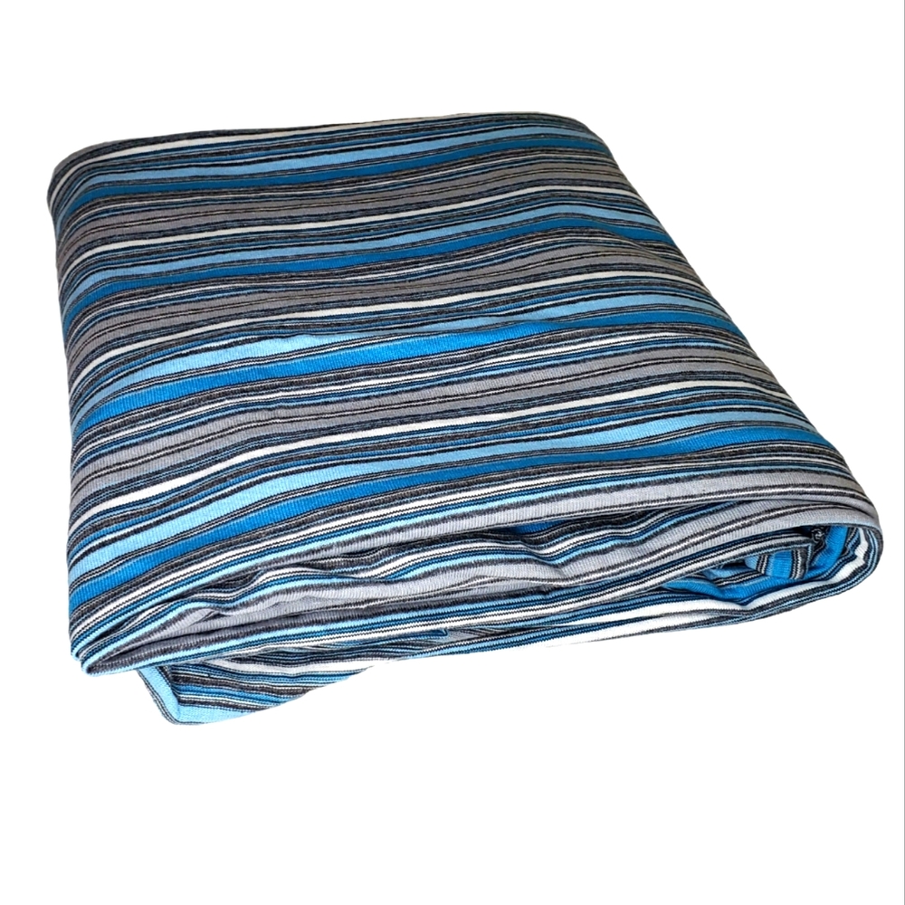 Teal Stripes Fabric Scrap